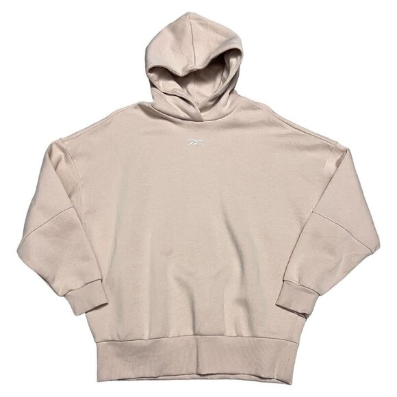 Reebok Peach Designer Oversized Relaxed Hoodie Sweatshirt - Womens Small - Picture 1 of 4